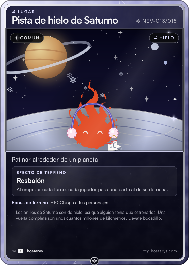 Carta de lugar Pista de hielo de Saturno, común, NEV-013/015 (Nevada estelar)