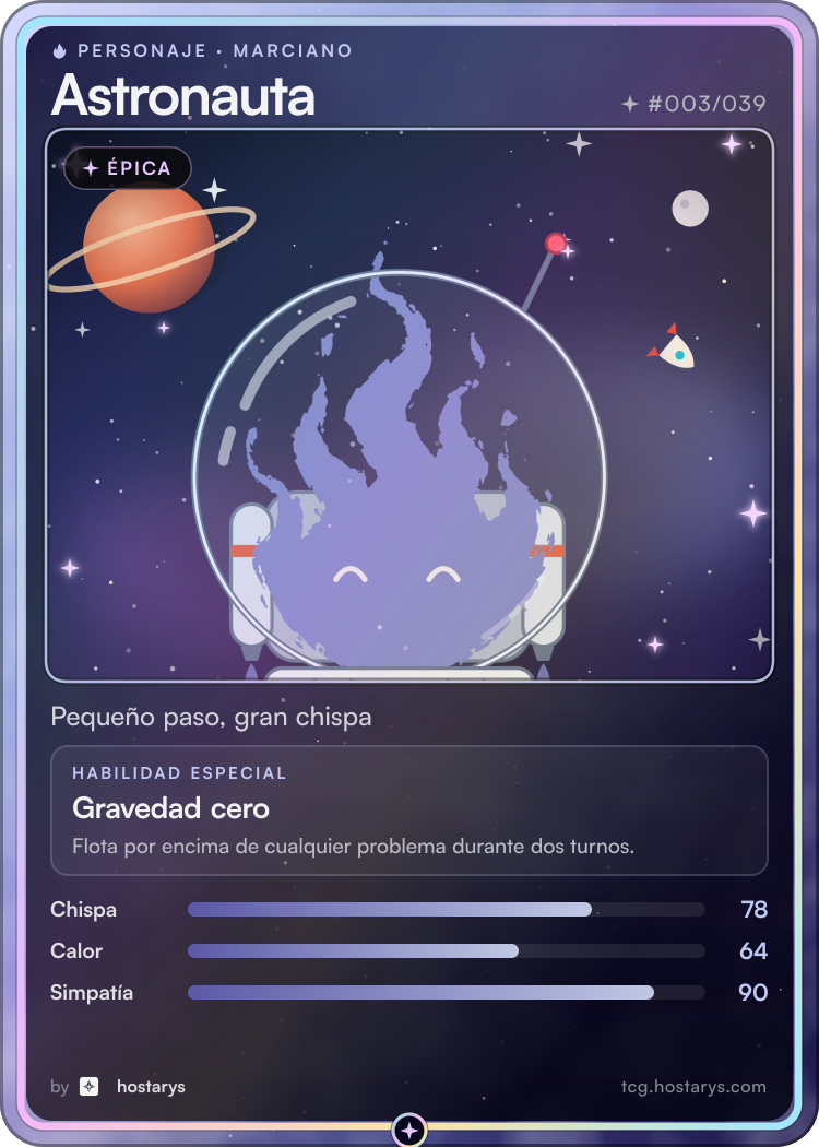 Carta de personaje Marciano Astronauta, épica, #003/039