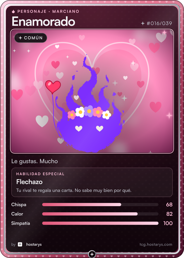 Carta de personaje Marciano Enamorado, común, #016/039
