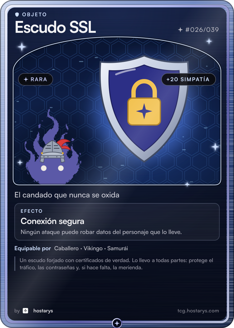 Carta de objeto Escudo SSL, rara, #026/039
