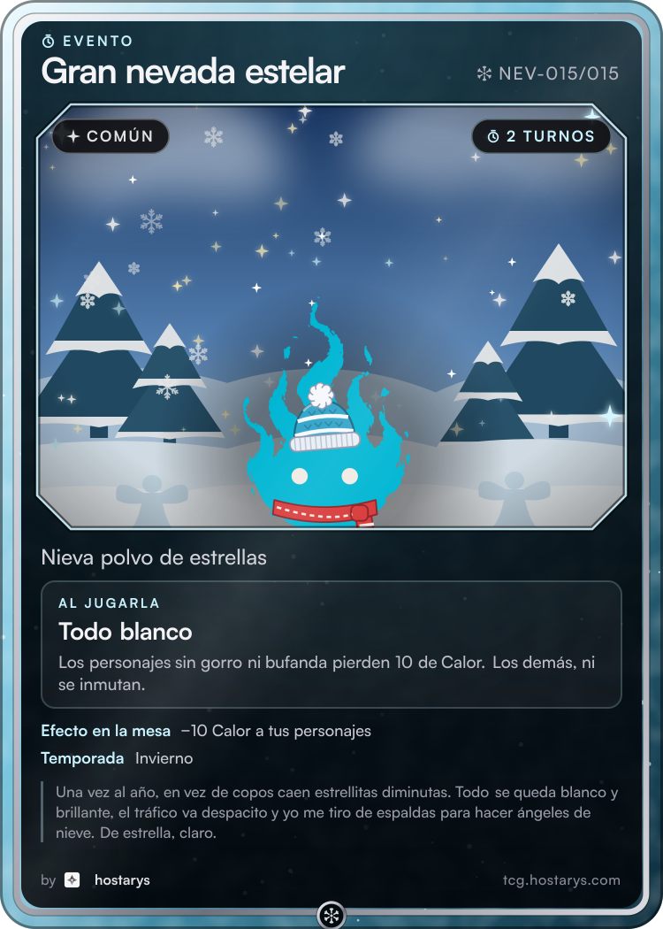 Carta de evento Gran nevada estelar, común, NEV-015/015 (Nevada estelar)