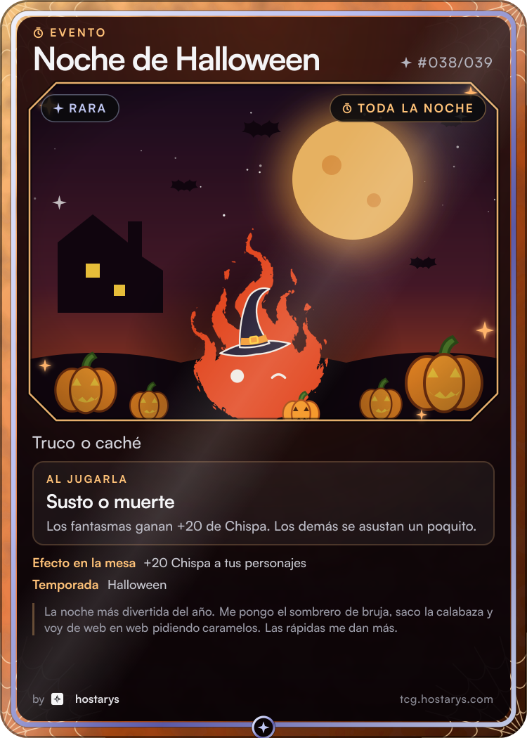 Carta de evento Noche de Halloween, rara, #038/039