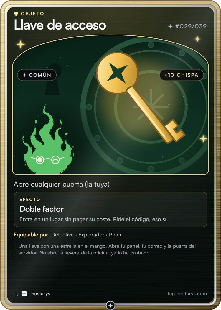Carta de objeto Llave de acceso, común, #029/039