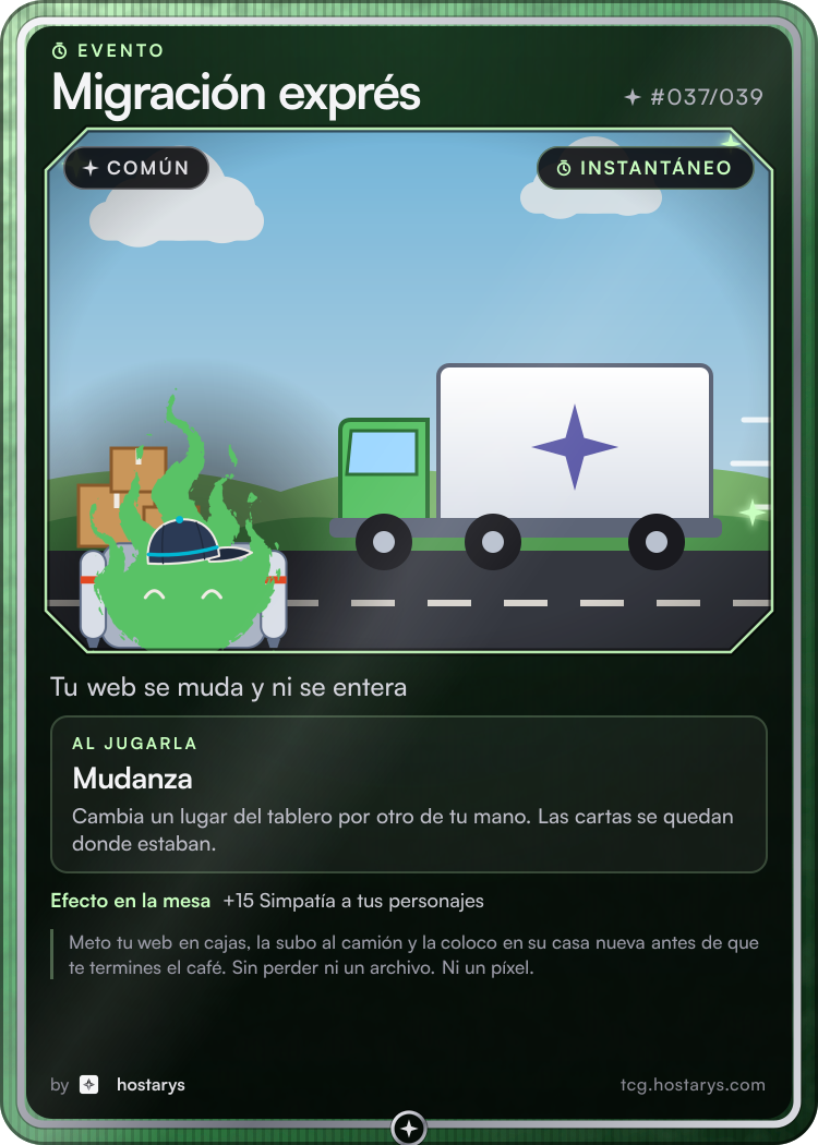 Carta de evento Migración exprés, común, #037/039