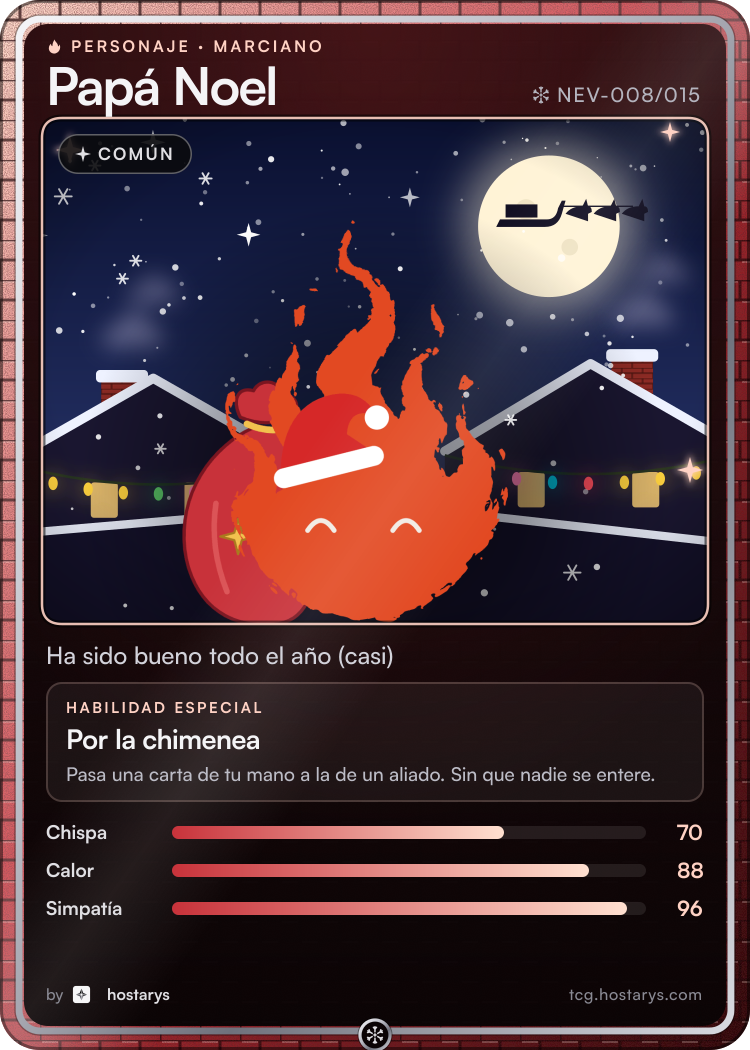 Carta de personaje Marciano Papá Noel, común, NEV-008/015 (Nevada estelar)