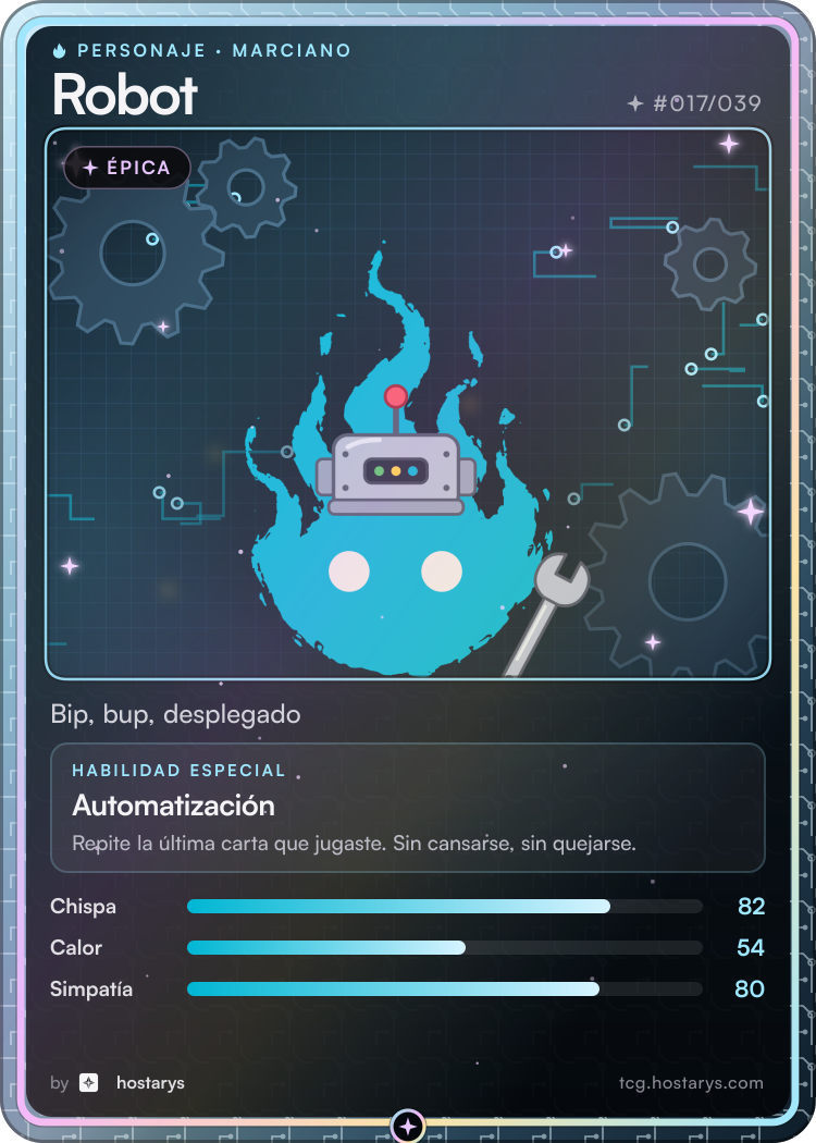 Carta de personaje Marciano Robot, épica, #017/039