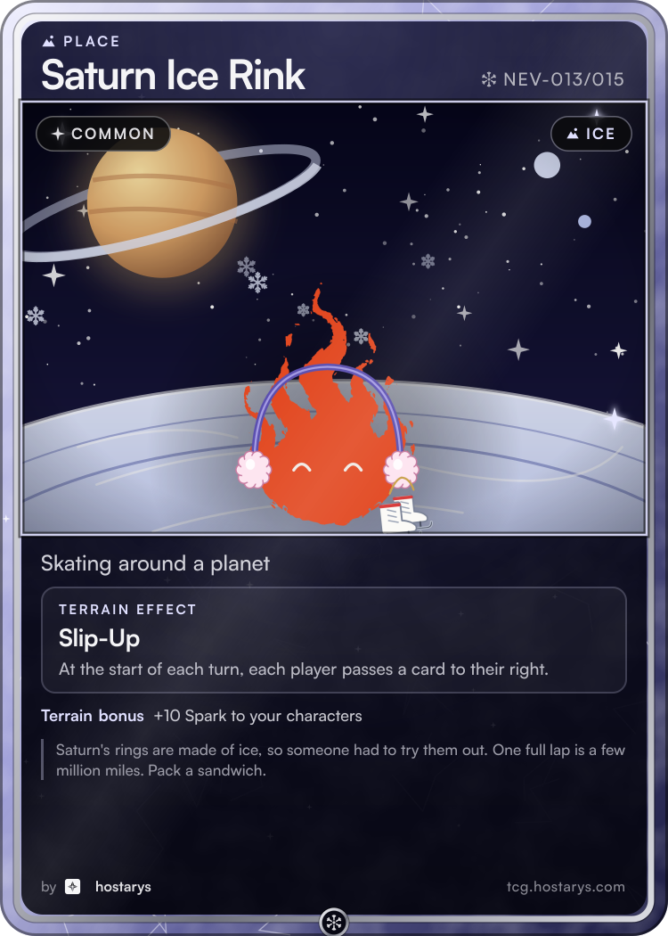 Saturn Ice Rink card, common place, NEV-013/015 (Stellar Snowfall)
