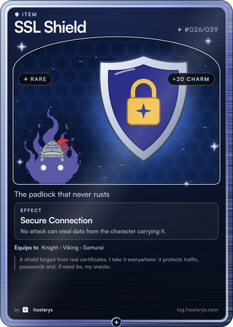 SSL Shield card, rare item, #026/039