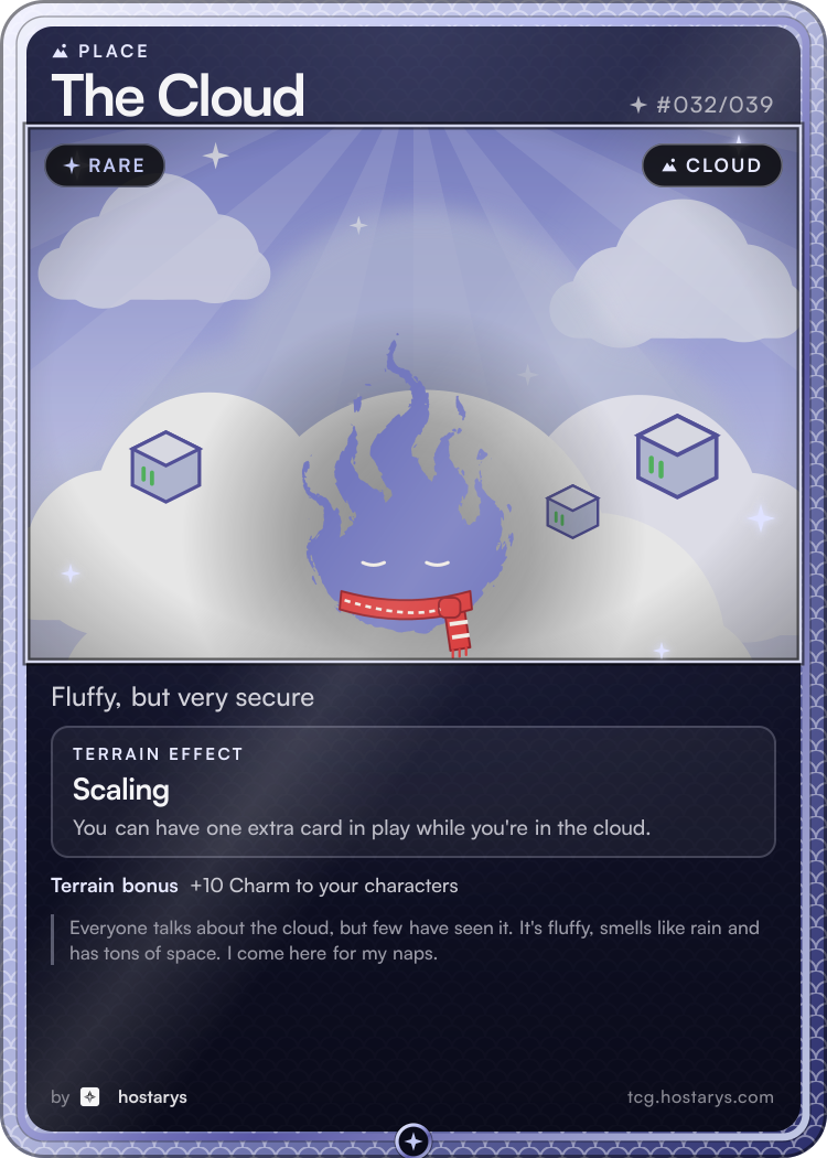 The Cloud card, rare place, #032/039