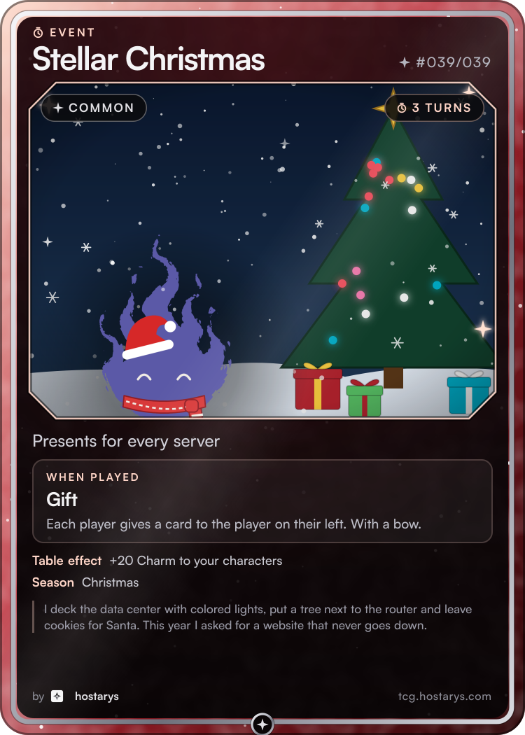 Stellar Christmas card, common event, #039/039