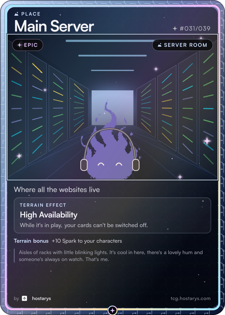 Main Server card, epic place, #031/039
