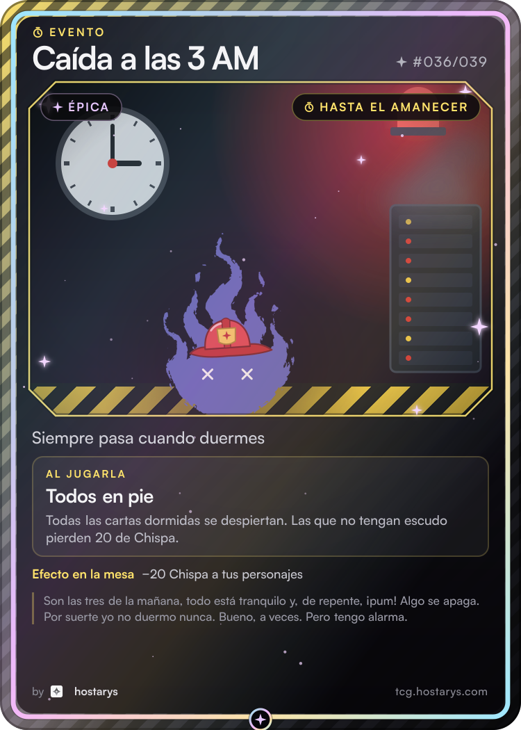 Carta de evento Caída a las 3 AM, épica, #036/039