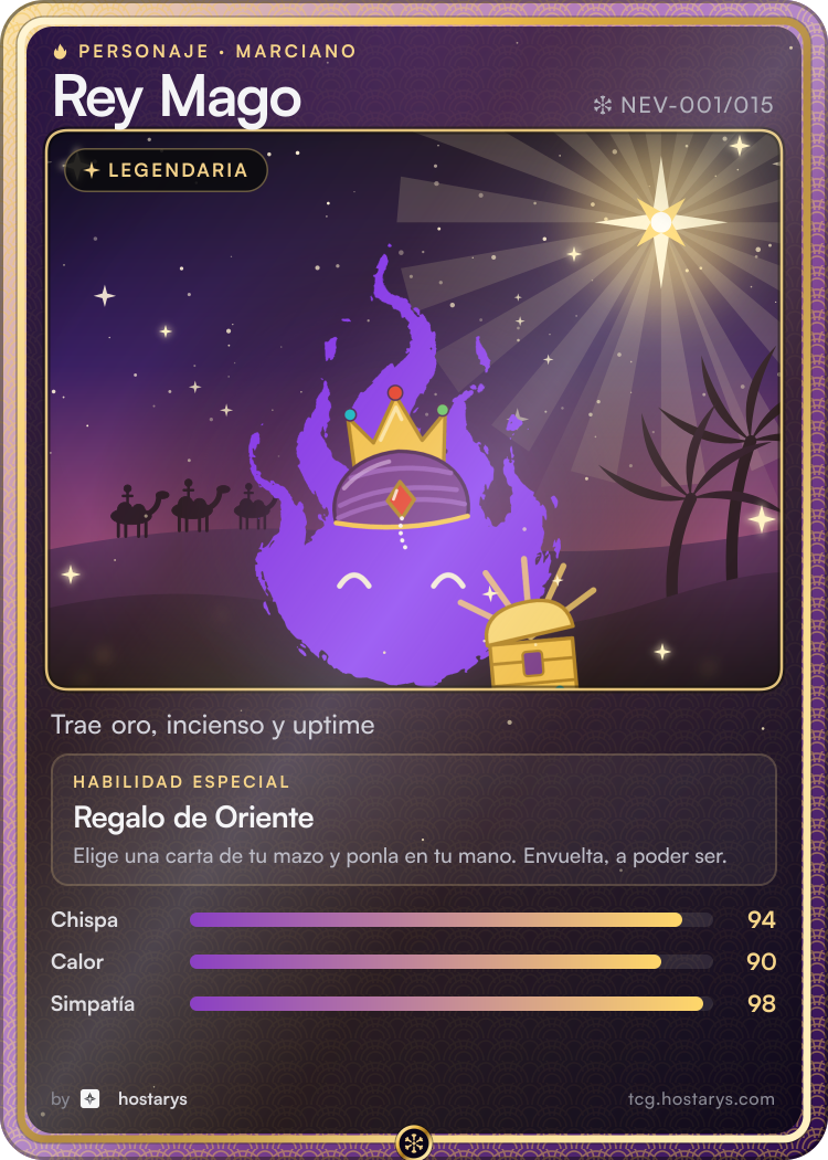 Carta de personaje Marciano Rey Mago, legendaria, NEV-001/015 (Nevada estelar)